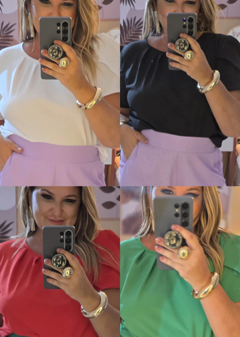 Blusa Dinorah (Crepinho) - comprar online