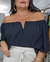 Blusa Joana manga curta (crepe duna)