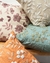 ALMOHADON FLORA LINO NARANJA - tienda online