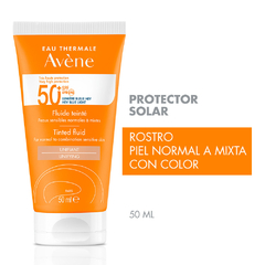 Avene Protector Solar Spf50+ Fluido Con Color Para Pieles Mixtas X 50ml - comprar online