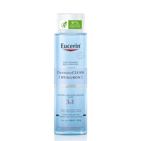 Eucerin dermatoclean (hyaluron) locion micelar 3 en 1 400 ml - comprar online
