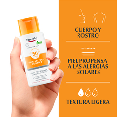 Eucerin Protector Solar Allergy Protect Crema Gel facial y corporal FPS50 150ml - Farmacia Manes