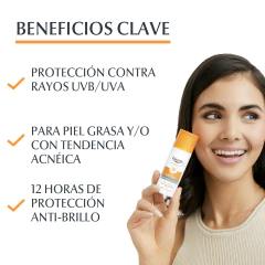 Eucerin Protector Solar Oil Control Toque Seco Sun Gel FPS 50+ 50ml - Farmacia Manes