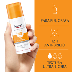 Eucerin Protector Solar Oil Control Toque Seco Sun Gel FPS 50+ 50ml - tienda online
