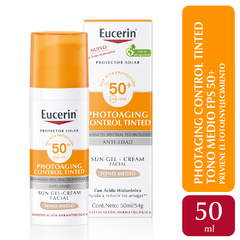 Eucerin Protector Solar Photoaging Control Tono Medio FPS50+ 50ml - Farmacia Manes