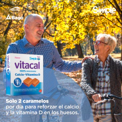 SIMPLE VITACAL CALCIO + VITAMINA D SABOR DULCE DE LECHE X 60 CARAMELOS - comprar online