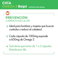 CHIA OMEGA 3 BAGO ACEITE DE CHIA x 60 caps - comprar online