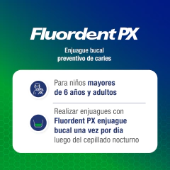 FLUORDENT PX COLUTORIO PREVENCIÓN DE CARIES DENTAL X 200ML - Farmacia Manes