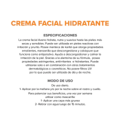 AVENO CREMA FACIAL HIDRATANTE X 50 G - tienda online