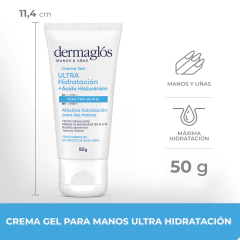 DERMAGLOS CORPORAL Crema Gel para Manos Ultra Hidratación x50g - Farmacia Manes