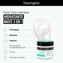 Neutrogena Face Care Intensive mate Crema Hidratante facial 3 en 1 x 100 GR - tienda online