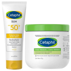 CETAPHIL COMBO CORPORAL GEL FPS50 X 100 ML + HIDRATANTE CORPORAL CREMA 453 GR