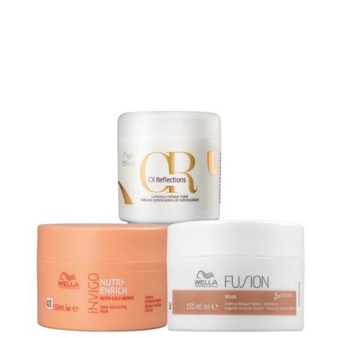 TRIO CRONOGRAMA WELLA - Oil Reflections, Invigo Nutri Enrich e Fusion