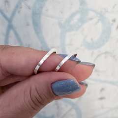 Aliança Compromisso Reta polida prata 2mm
