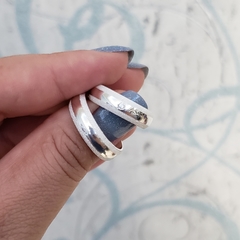 Par Aliança Compromisso meia cana prata 6mm