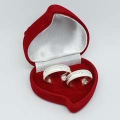 Aliança Compromisso meia cana prata 6mm - Sublime Alianças