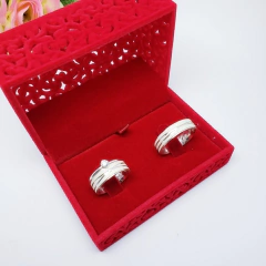 Aliança Compromisso Reta diamantada prata 5mm - Sublime Alianças