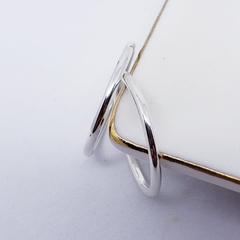 Aliança Compromisso abaulada polida prata 1.5mm - comprar online