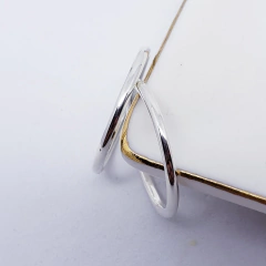 Aliança Compromisso abaulada polida prata 1.5mm - comprar online