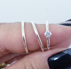 Par de aliança abaulada com 1,5 mm com acabamento polido