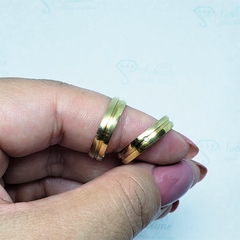 Aliança Casamento/Noivado ouro 18k 4,5mm