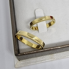Aliança Casamento/Noivado reta ouro 18k 3mm - comprar online