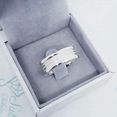 Unidade Aliança Compromisso Sublime personalizada canto arredondado diamantada prata 7mm - comprar online