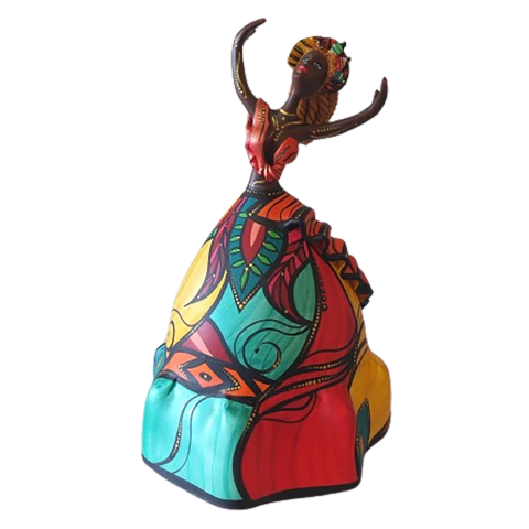 Bailarina Bapi Conga Mar Azul de cabaça de Letícia Baptista