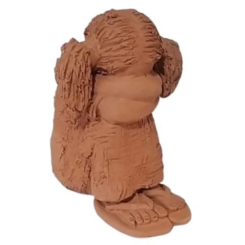 Escultura Menina Pensativa em cerâmica de João Paulo de Souza - comprar online