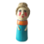 Boneca Elegante em cerâmica da Linha Colorida de Oficina de Formas