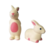 Coelhinhos Apaixonados Ternura Rose em cerâmica de Vivi Cerâmicas