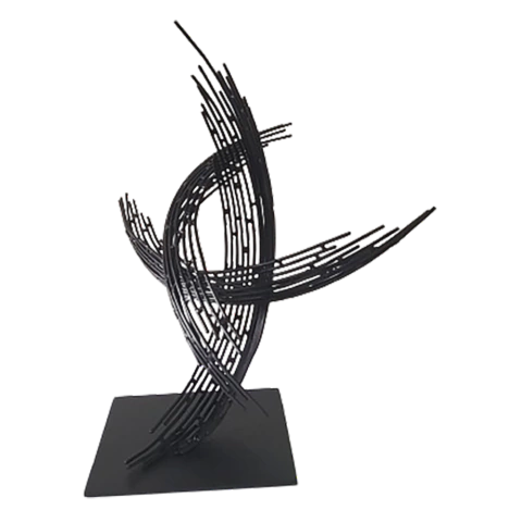 Escultura Elementos com Base Preto em ferro de José Roberto dos Santos