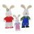 Família de Coelhos Colorê em MDF de Vivi Madeirinhas