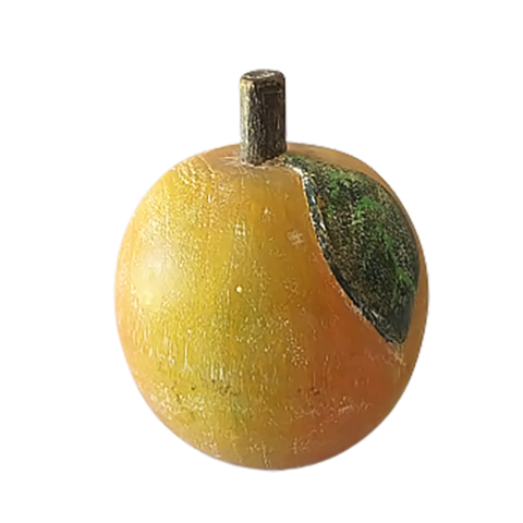 Fruta Laranja em madeira de Artesanato Bicho da Terra – G