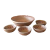 Conjunto Aconchego Floral Adobe de saladeiras redondas em cerâmica de Anísia de Sousa