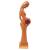 Escultura Atenção Materna Aconchego com Trigêmeos em madeira natural do Mestre Elias França - comprar online