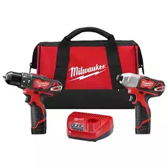Taladro Percutor + Atornillador M12 Milwaukee 2497-259A