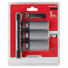 Juego de 3 piezas de tubos para tuercas métricas con boca 4966-7830 de 1/2 SHOCKWAVE Impact Duty™