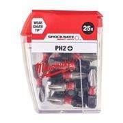 Punta Shockwave Impact Phillips # 2 X25 Milwaukee 4832 4604