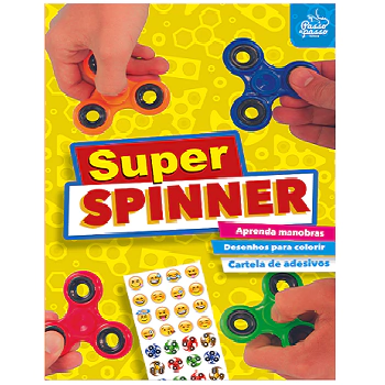 Super Spinner Amarelo Brinde Cartela com Adesivos