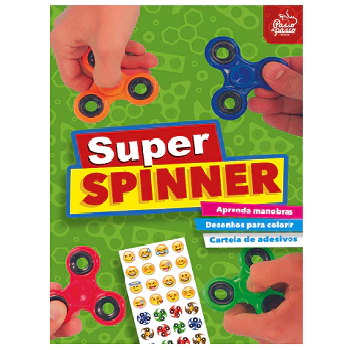 Super Spinner Verde Brinde Cartela com Adesivos