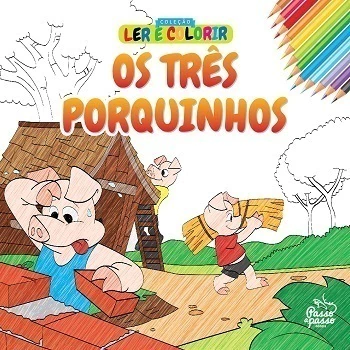 Ler e Colorir Os Três Porquinhos