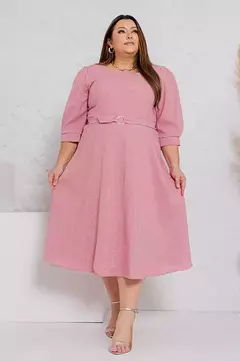 VESTIDO PLUS CAROL - ROSA na internet