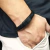 Imagen de Pulsera Cuero “Shark Black Braided”