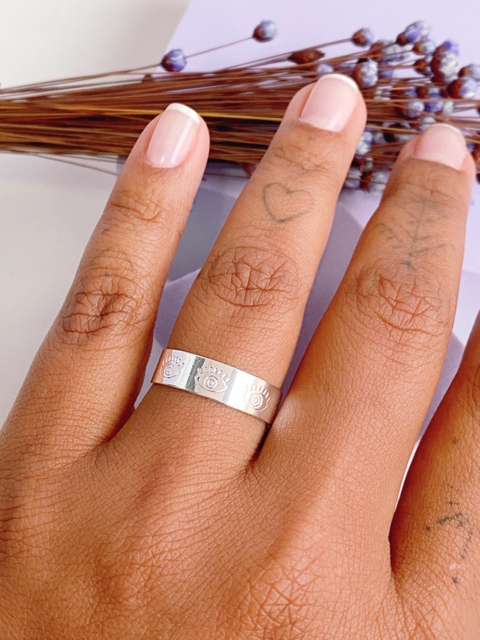 Anel Regulável Olho Grego