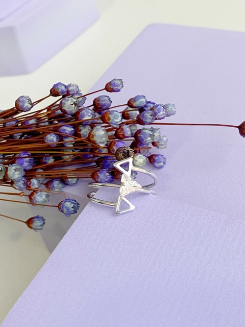 Anel Triplo Triângulos