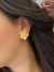 Cod :1278. Brinco flor ,dourado escovado ,desmontável, pérola. - comprar online
