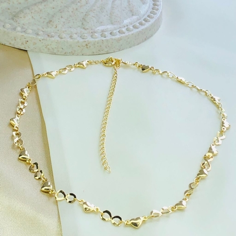 Cod 514 Colar Choker, toda em pingentes infinito. regulável 43cm - comprar online
