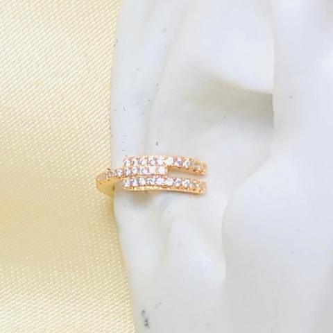 Piercing zircônias cravejadas. Folheados a ouro 18k. (und.) - Cod. 234