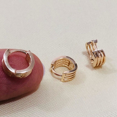 Argolinha 4x1, folheados a ouro 18k. - Cod. 254
